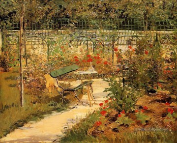 Banc à l’automne Édouard Manet Peinture à l'huile